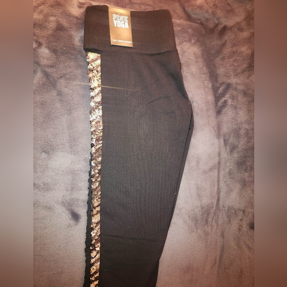 Victoria's secret Pink Graphic Logo Zebra Sequin Bling with Pockets - Si… - Picture 2 of 6